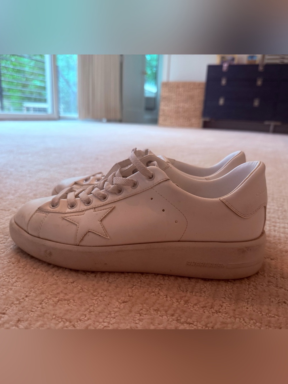 Golden Goose White Platform Star Lace-Up Sneakers - Women